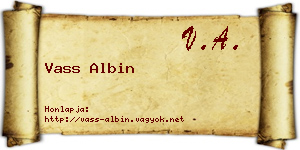 Vass Albin névjegykártya